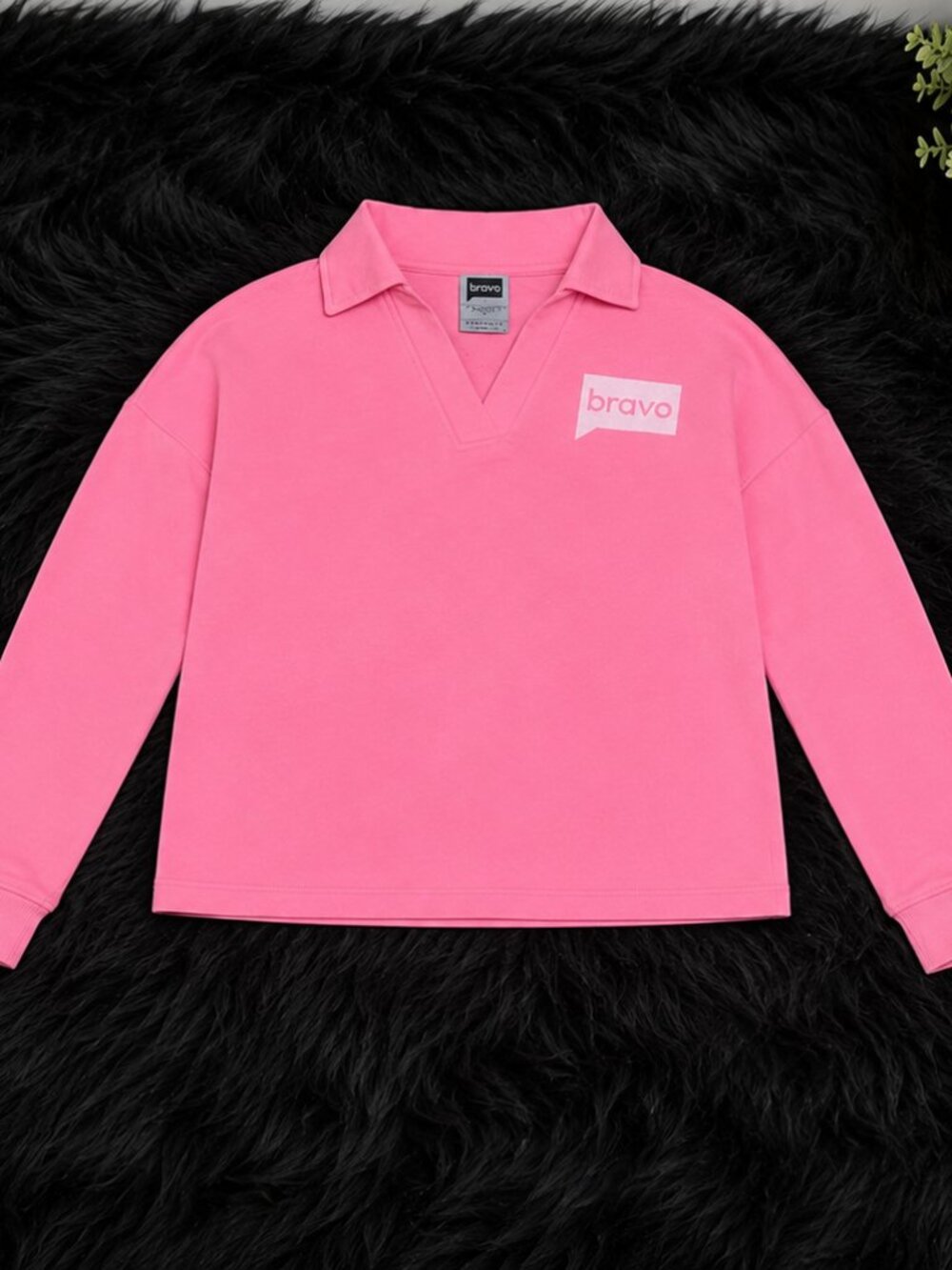 Bravo Pink "Sorry I'm Late, I Was in GLAM" Sweatshirt NWT